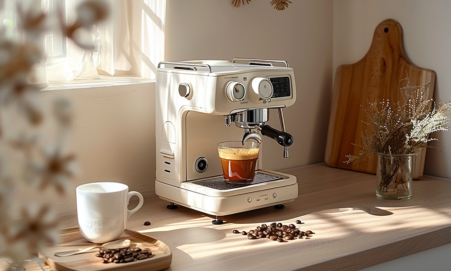 Szenario mit Komponenten einer Kaffeemaschine